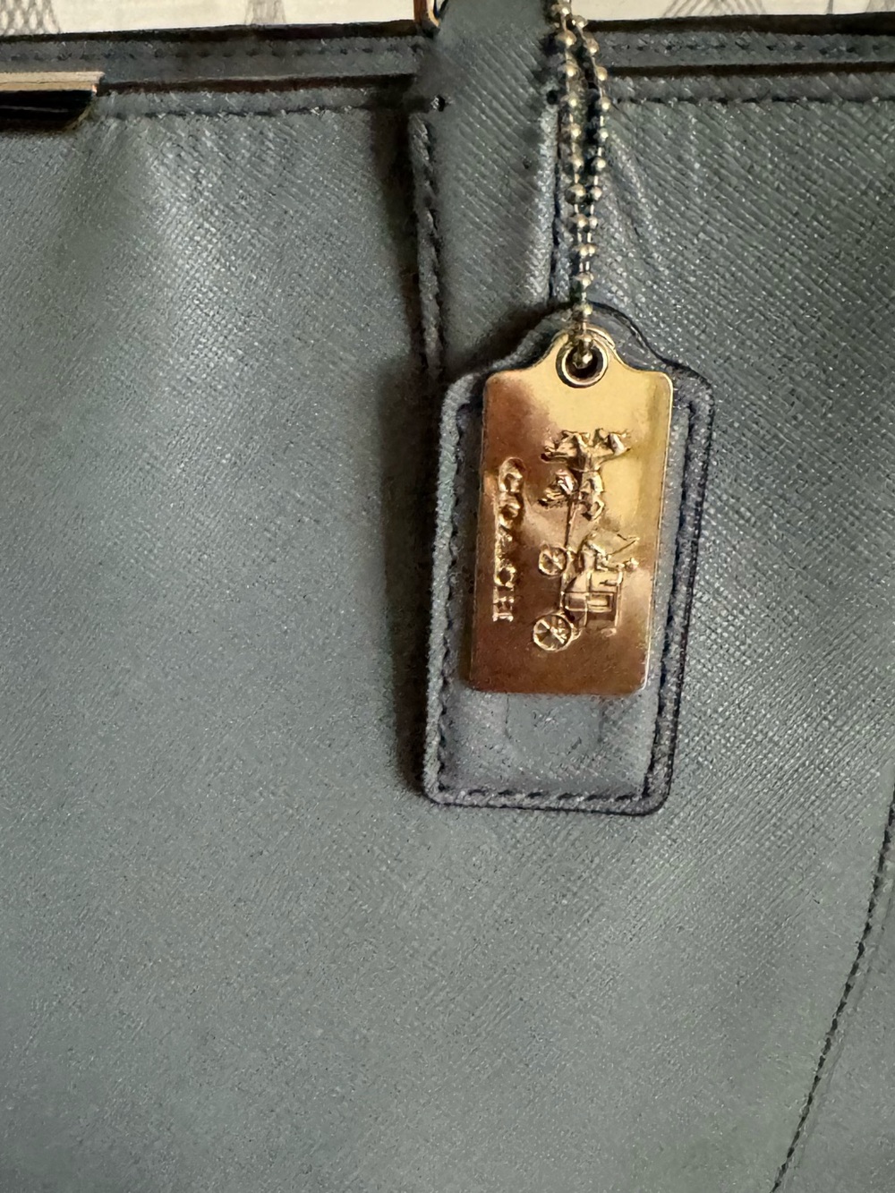 Coach Saffiano Leather Tote w/ coach dust bag - Picture 7 of 17